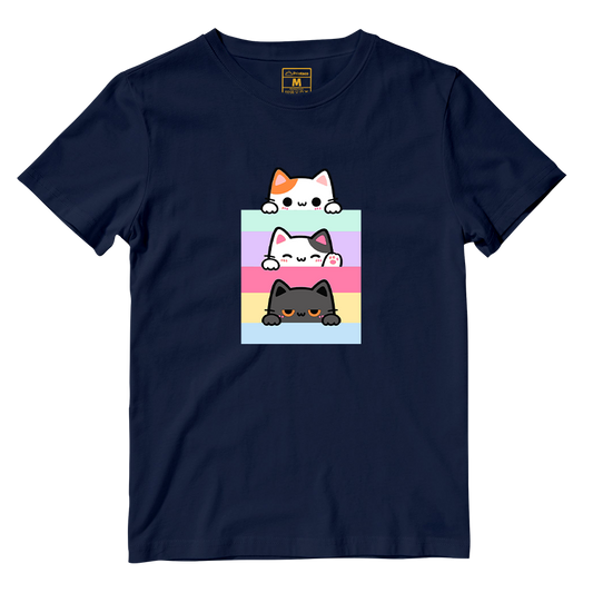 Cotton Shirt: Pastel Cats