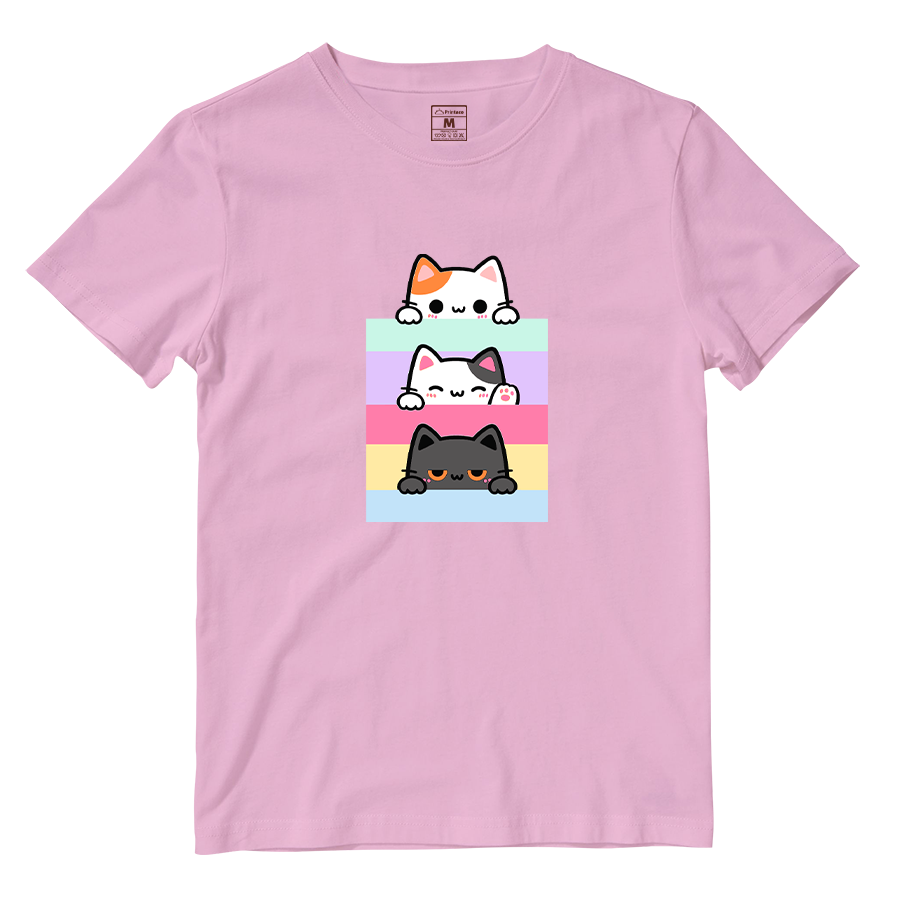 Cotton Shirt: Pastel Cats