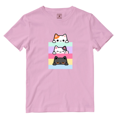 Cotton Shirt: Pastel Cats
