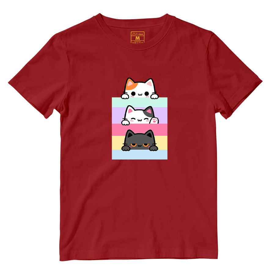 Cotton Shirt: Pastel Cats