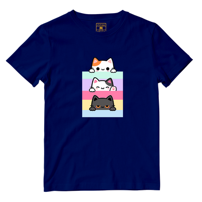 Cotton Shirt: Pastel Cats