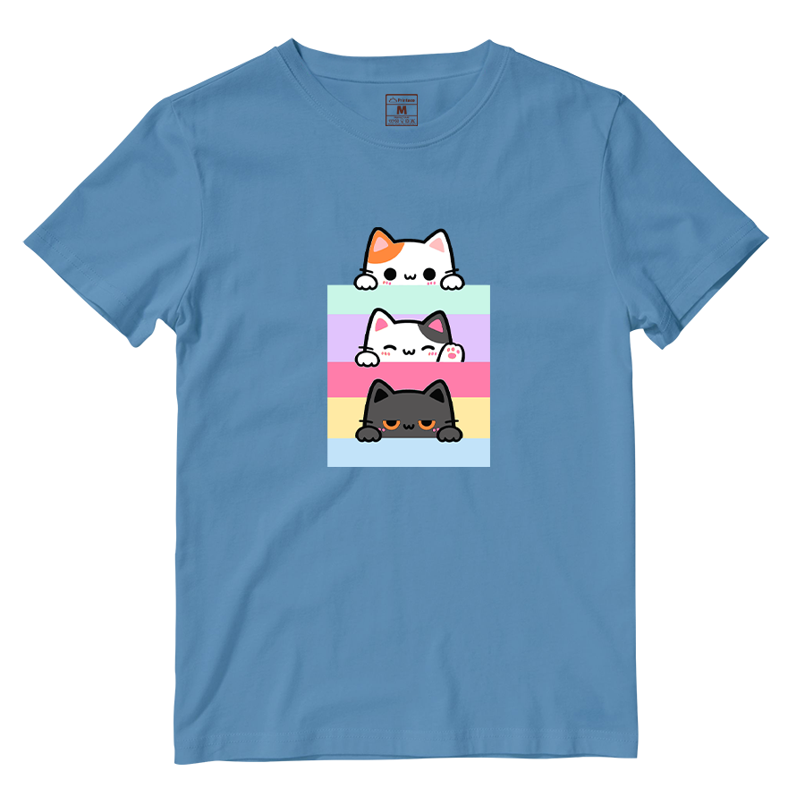 Cotton Shirt: Pastel Cats