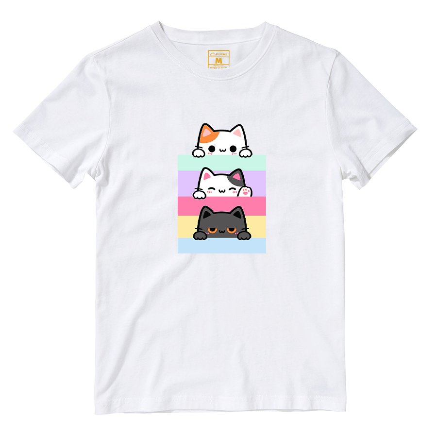 Cotton Shirt: Pastel Cats