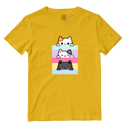 Cotton Shirt: Pastel Cats