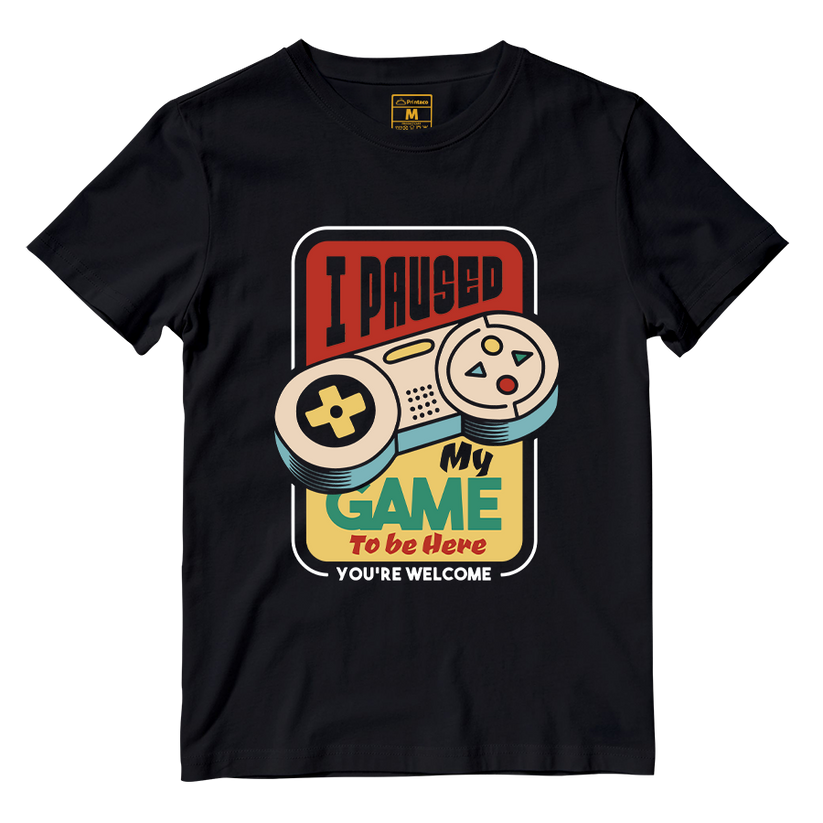 Cotton Shirt: Paused Game Retro – Printaco