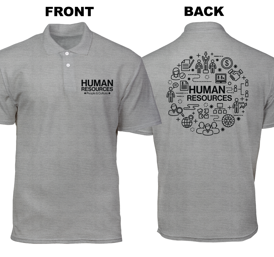 Cotton Polo Shirt: People and Culture (Front and Back)