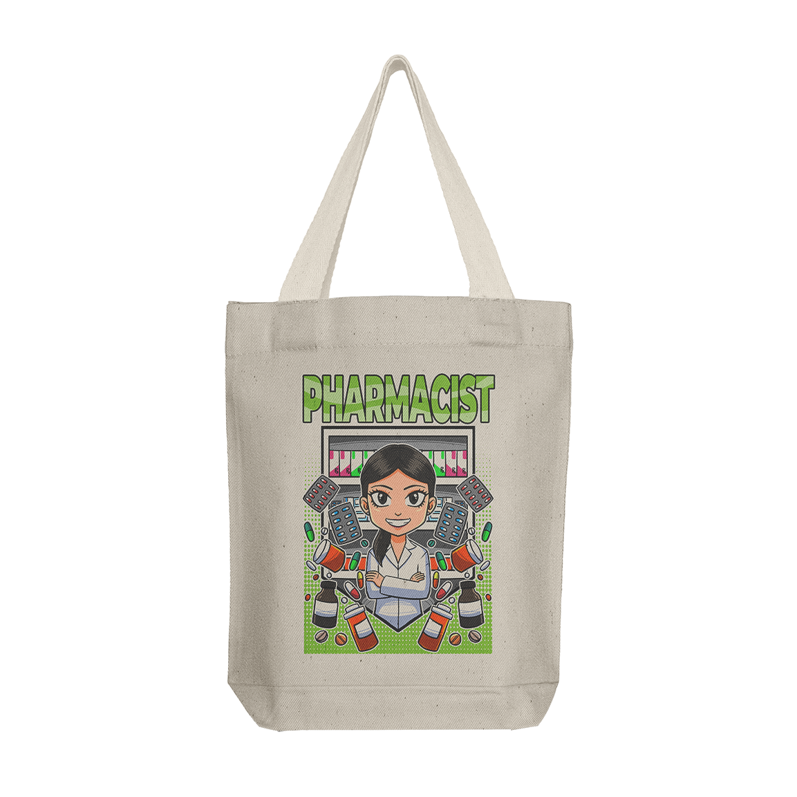 Tote Bag: Pharmacist Female Green