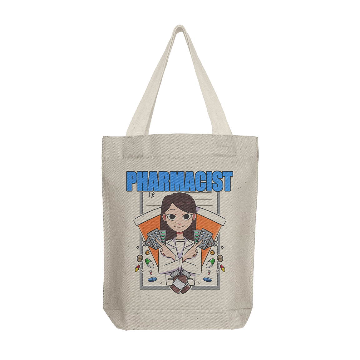 Tote Bag: Pharmacist Female Blue