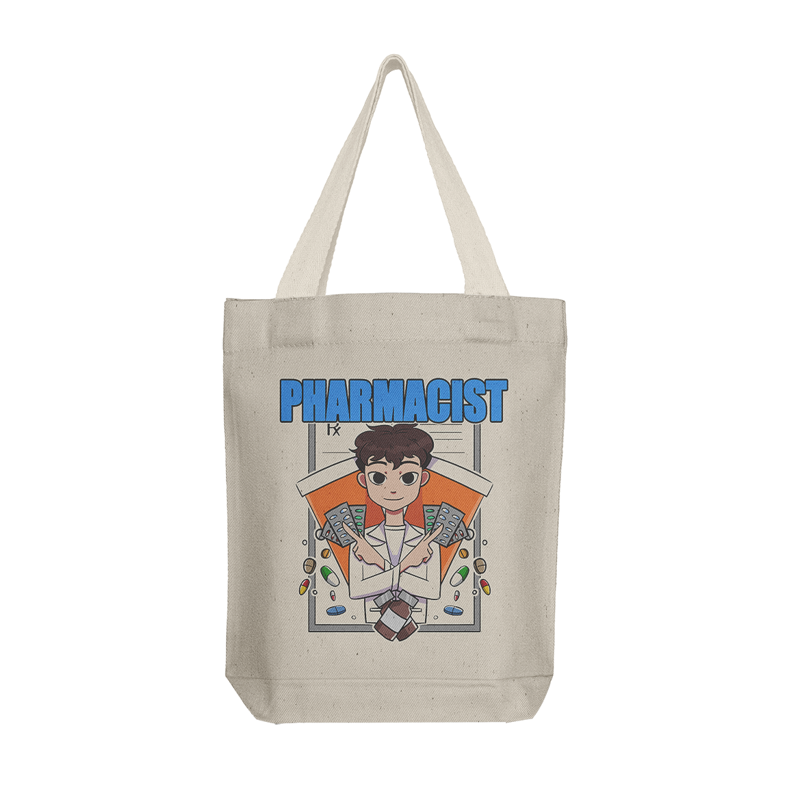 Tote Bag: Pharmacist Male Blue