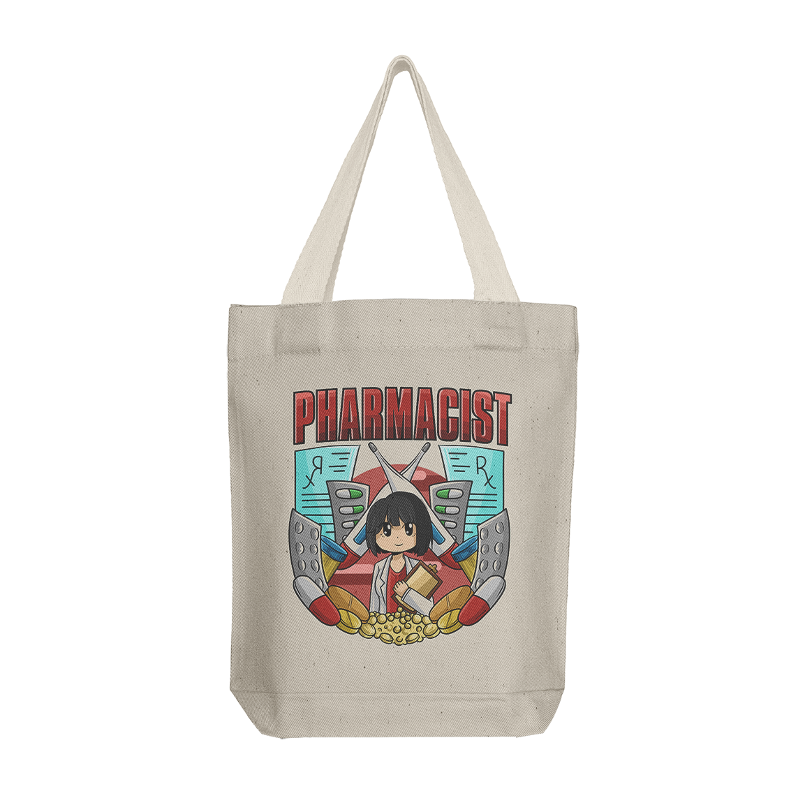 Tote Bag: Pharmacist Female Red