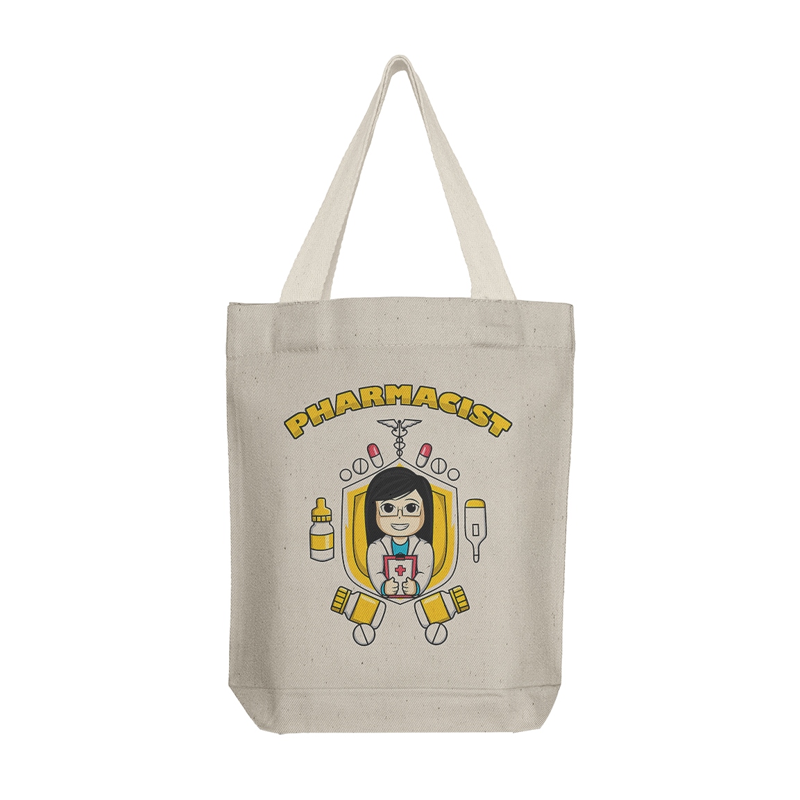 Tote Bag: Pharmacist Female Yellow