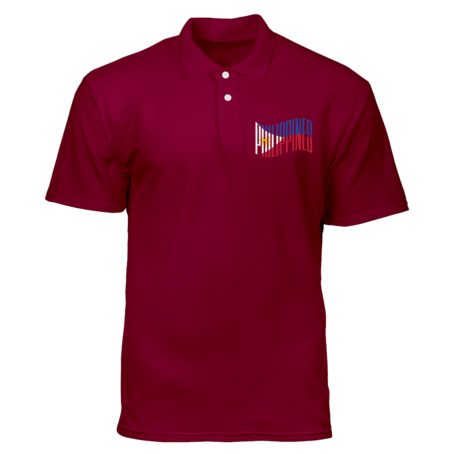 Cotton Polo Shirt: Philippine Flag