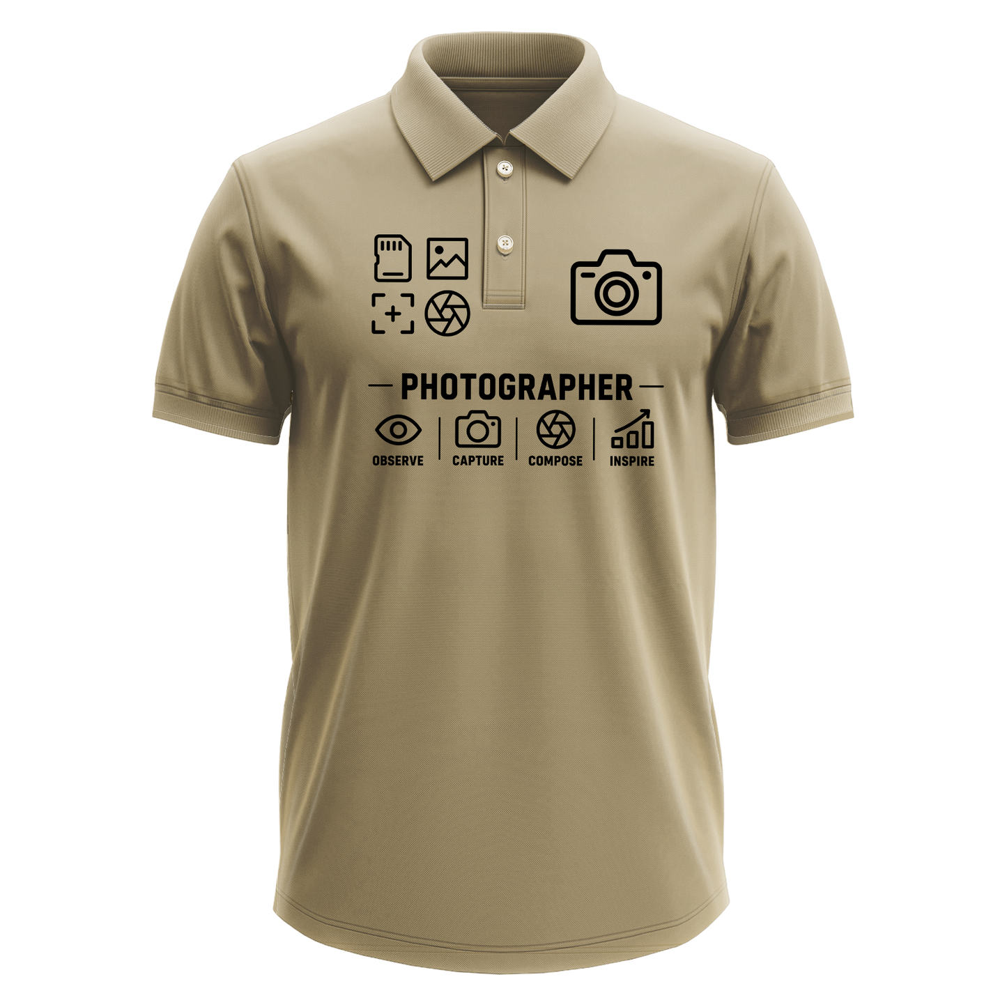 Drifit Polo Shirt: Photographer Icons