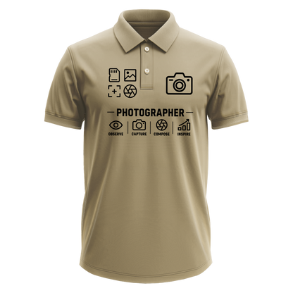 Drifit Polo Shirt: Photographer Icons