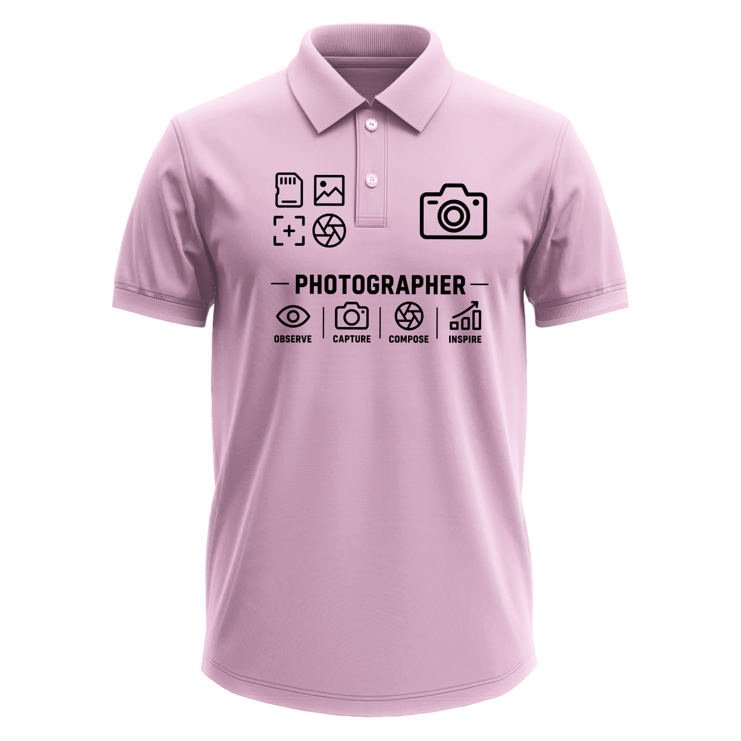 Drifit Polo Shirt: Photographer Icons