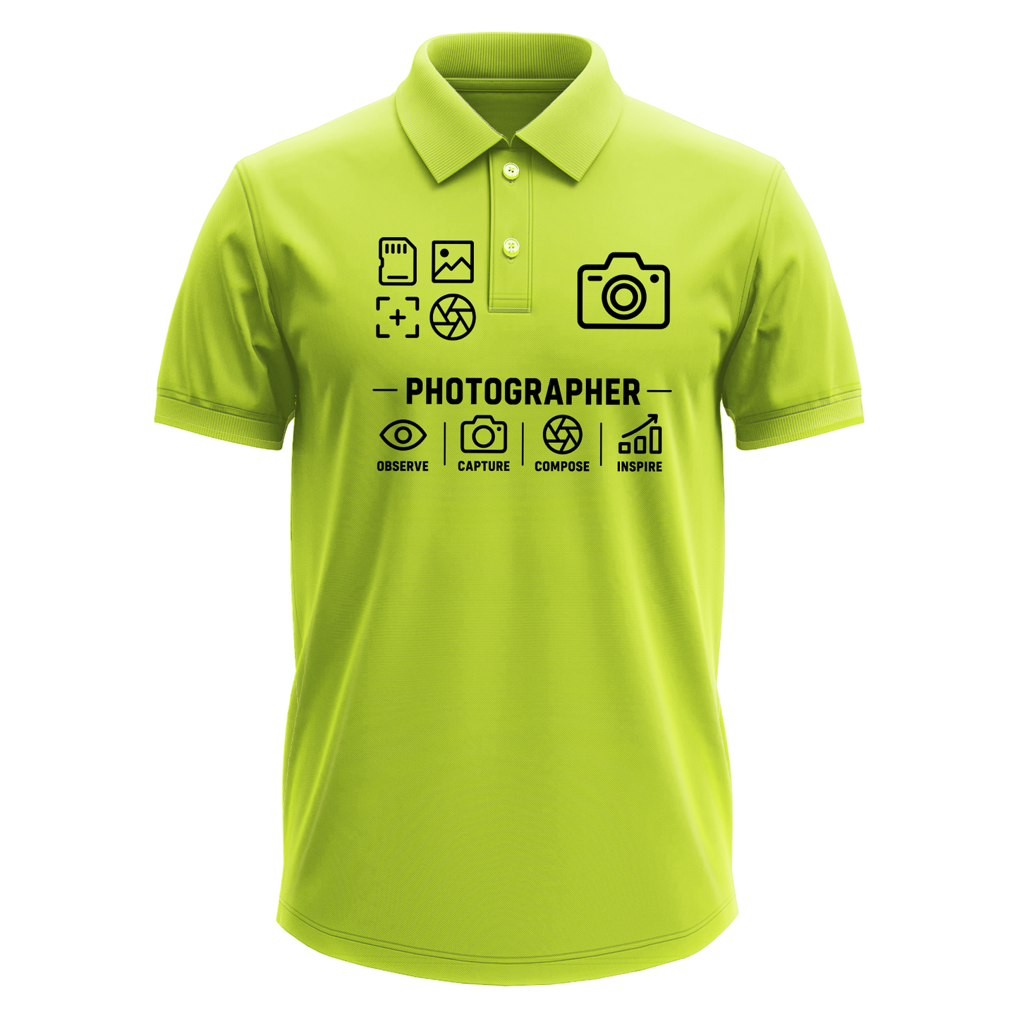 Drifit Polo Shirt: Photographer Icons