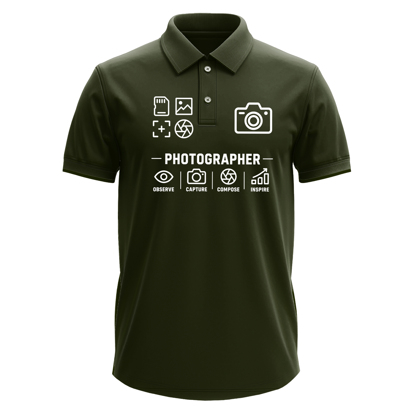 Drifit Polo Shirt: Photographer Icons