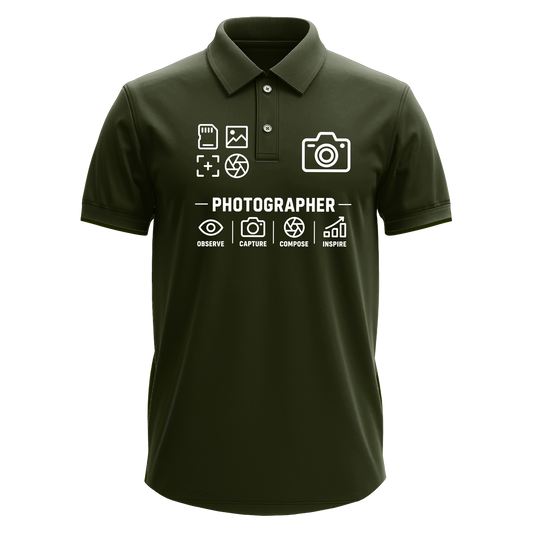 Drifit Polo Shirt: Photographer Icons