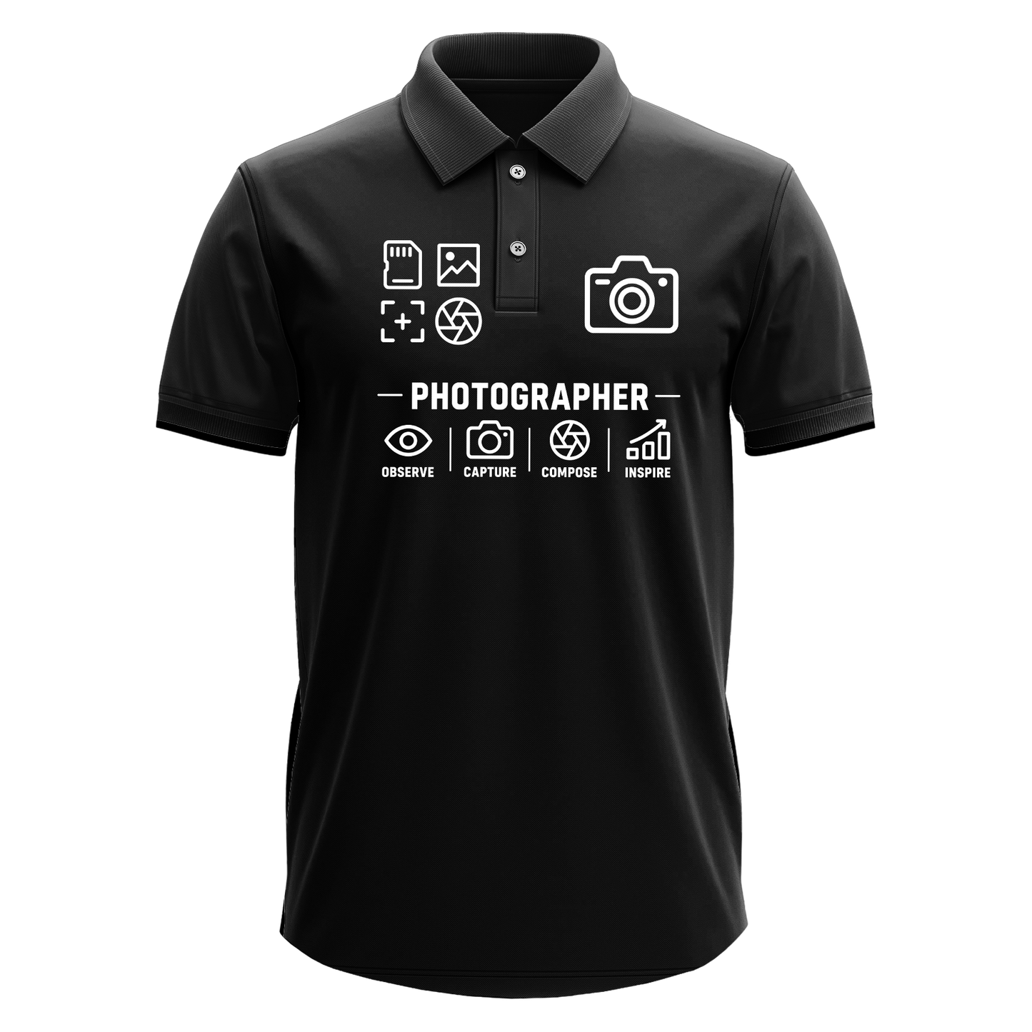 Drifit Polo Shirt: Photographer Icons