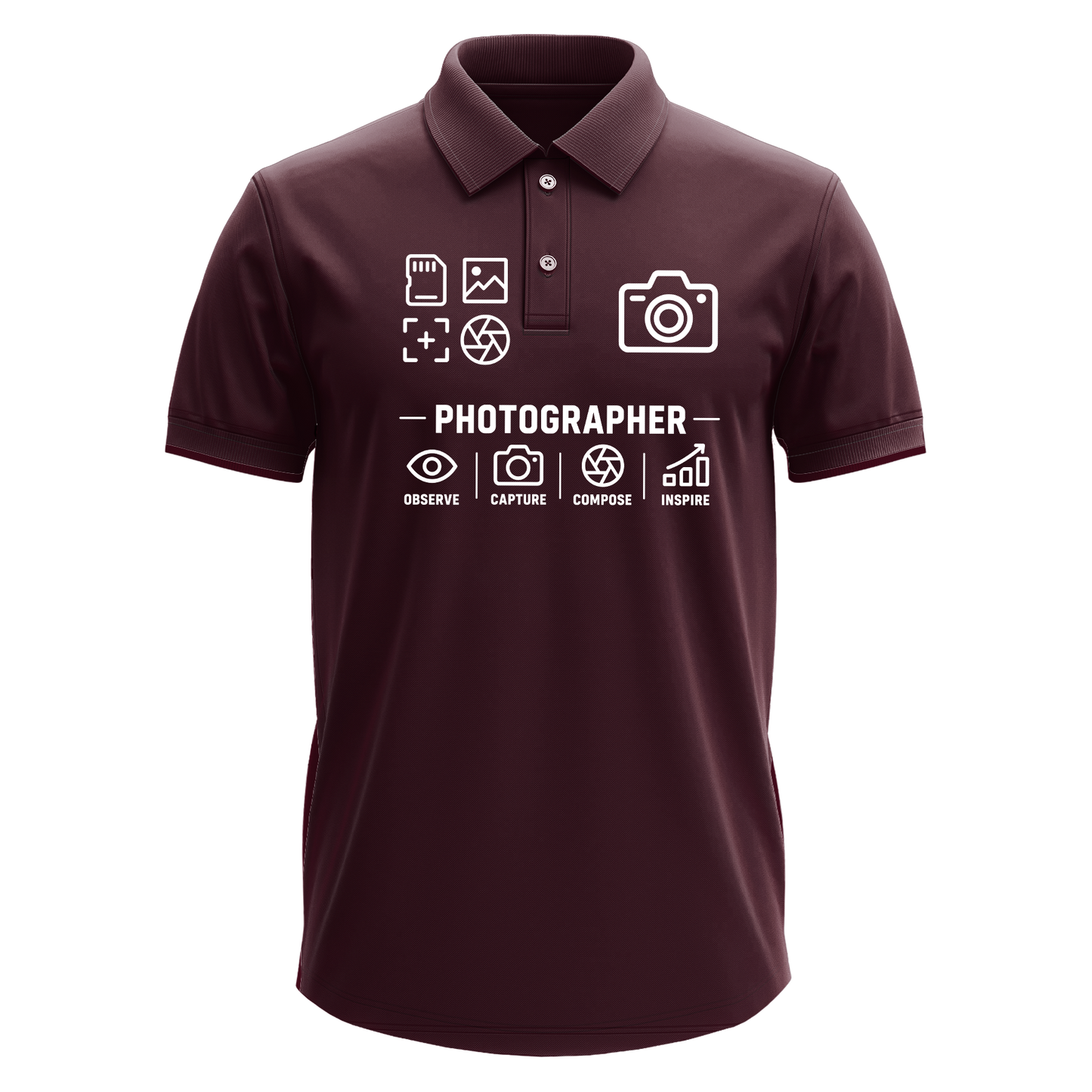 Drifit Polo Shirt: Photographer Icons