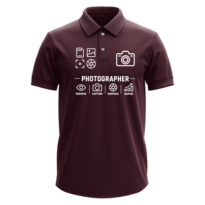 Drifit Polo Shirt: Photographer Icons