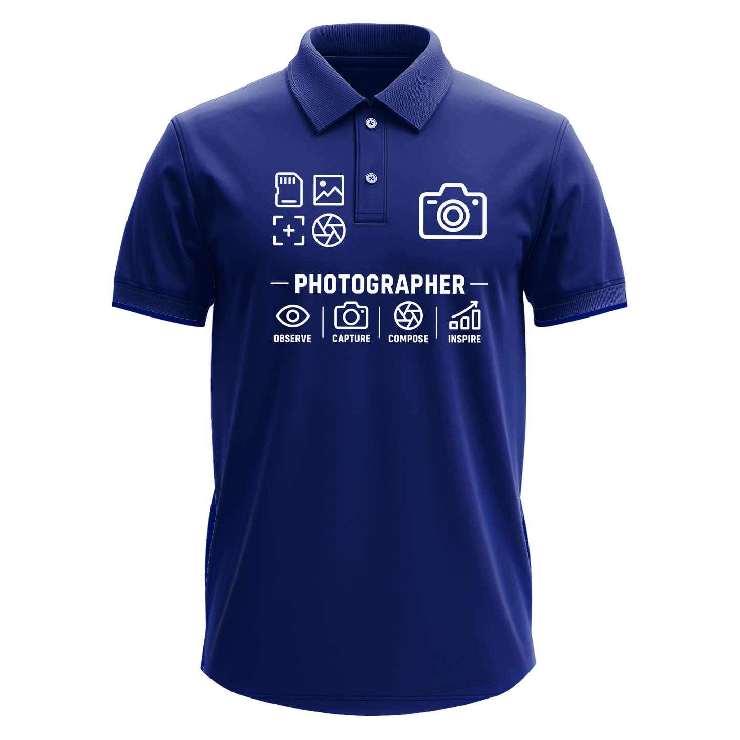 Drifit Polo Shirt: Photographer Icons