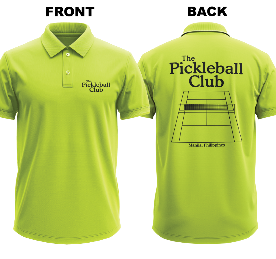 Drifit Polo Shirt: Pickleball Club (Front & Back)