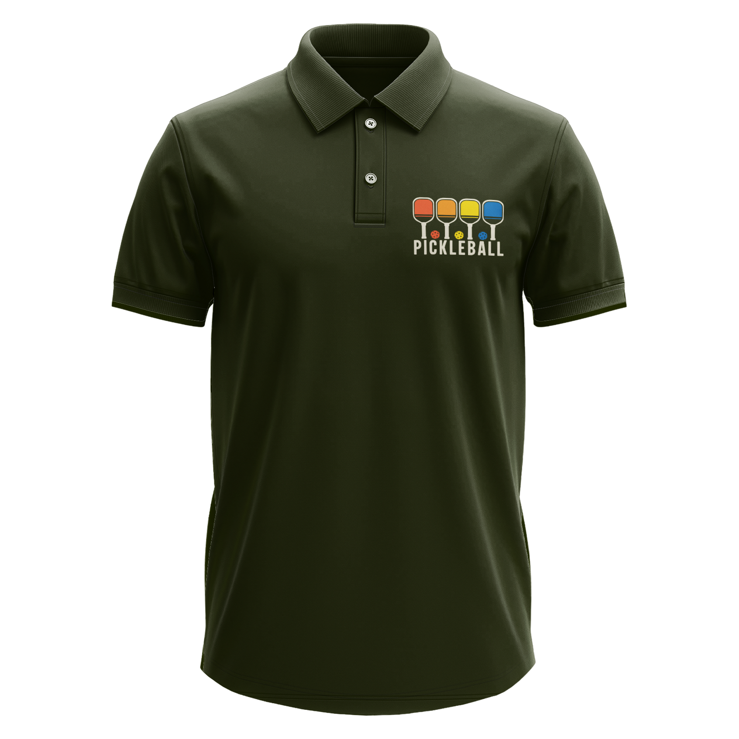 Drifit Polo Shirt: Pickleball Colorful Pocket