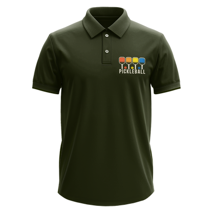 Drifit Polo Shirt: Pickleball Colorful Pocket