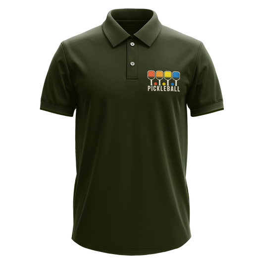 Drifit Polo Shirt: Pickleball Colorful Pocket