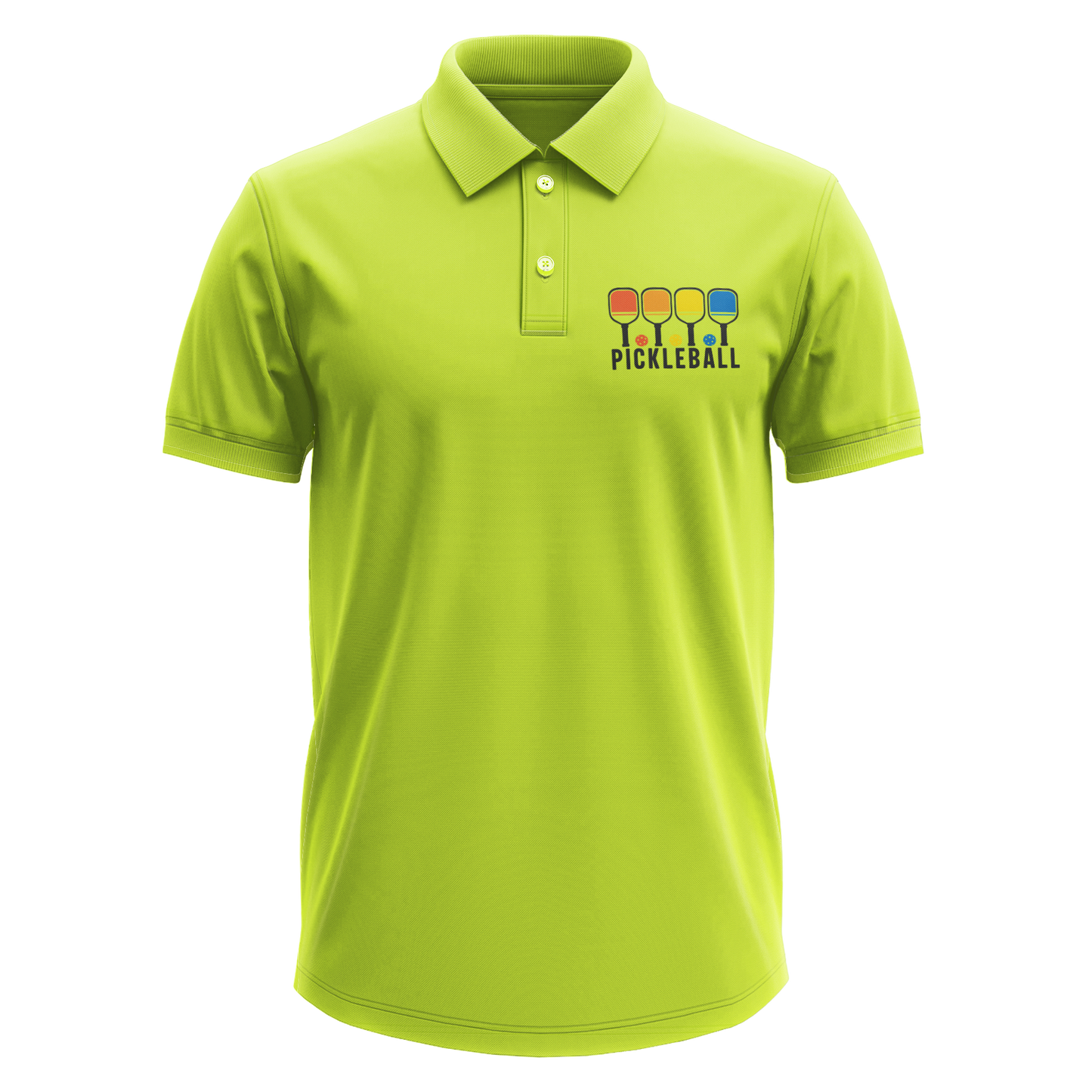 Drifit Polo Shirt: Pickleball Colorful Pocket