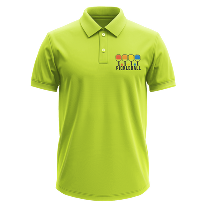 Drifit Polo Shirt: Pickleball Colorful Pocket