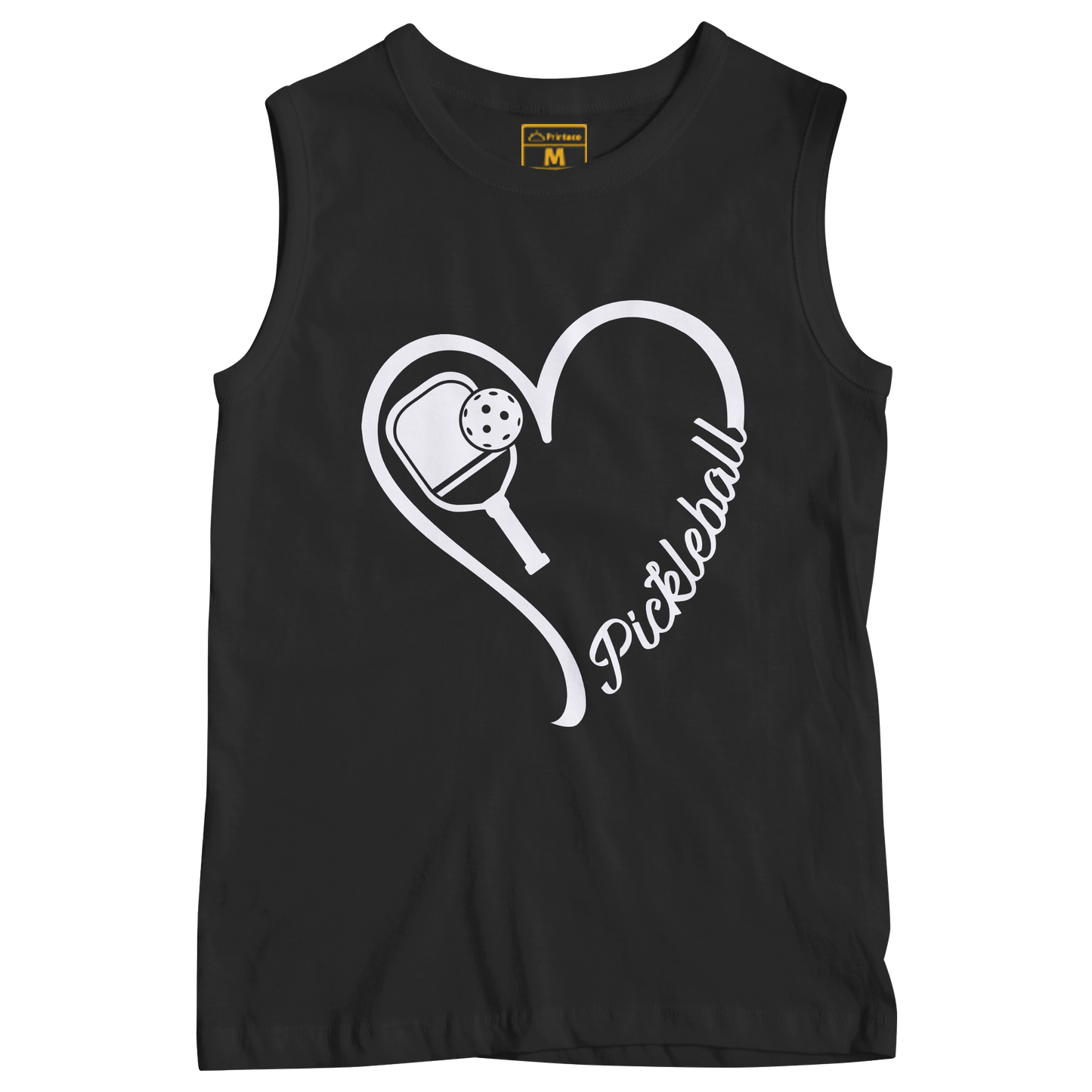 Sleeveless Drifit Shirt: Pickleball Heart
