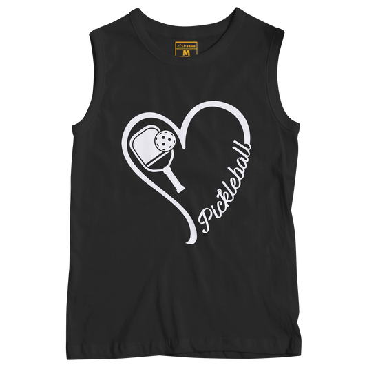 Sleeveless Drifit Shirt: Pickleball Heart