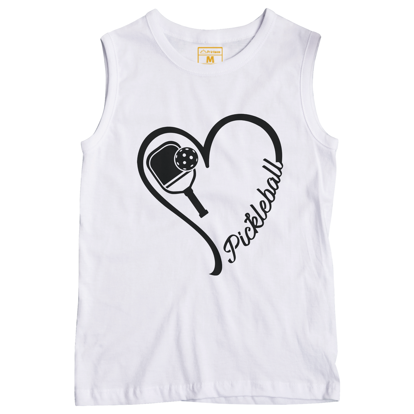 Sleeveless Drifit Shirt: Pickleball Heart