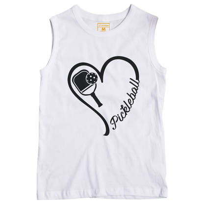Sleeveless Drifit Shirt: Pickleball Heart