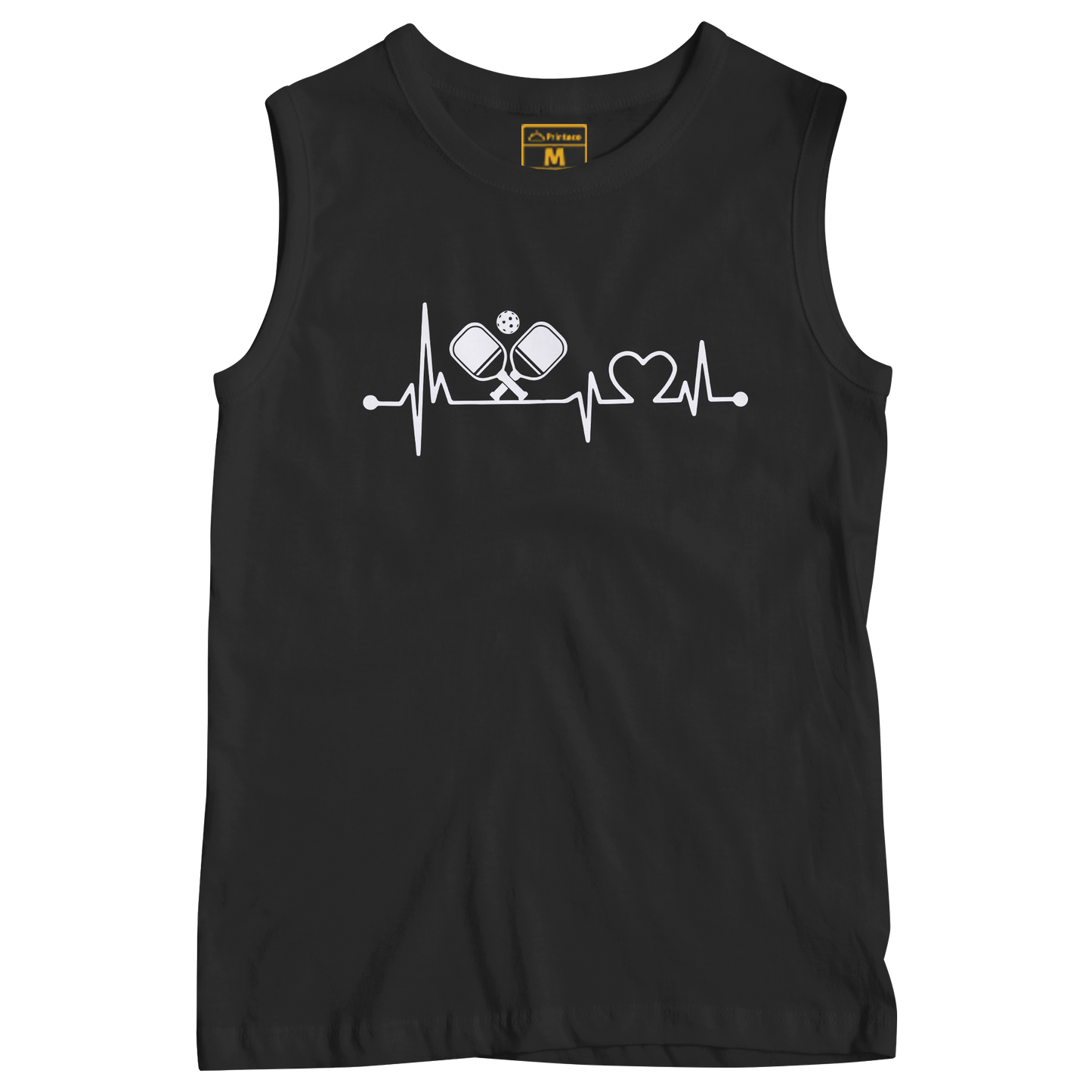 Sleeveless Drifit Shirt: Pickleball Heartbeat