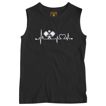 Sleeveless Drifit Shirt: Pickleball Heartbeat