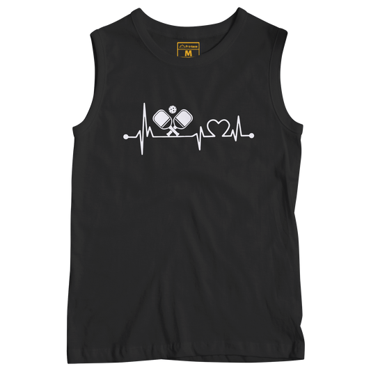 Sleeveless Drifit Shirt: Pickleball Heartbeat