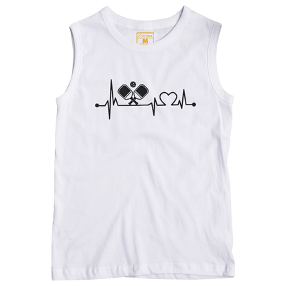 Sleeveless Drifit Shirt: Pickleball Heartbeat