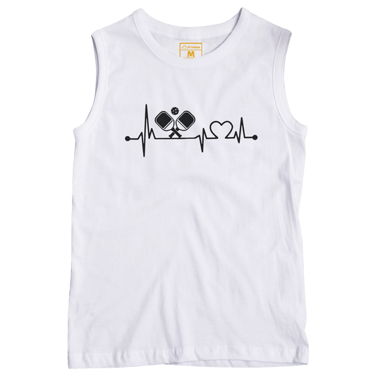 Sleeveless Drifit Shirt: Pickleball Heartbeat