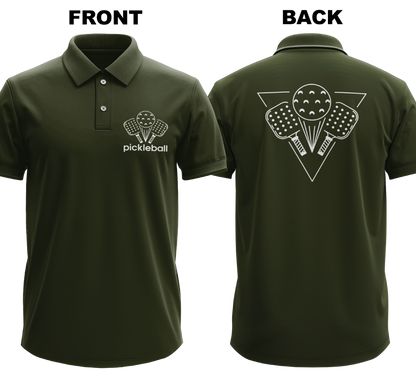Drifit Polo Shirt: Pickleball League (Front & Back)