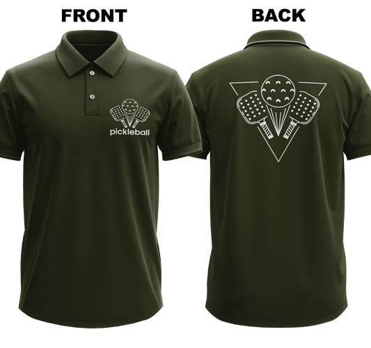 Drifit Polo Shirt: Pickleball League (Front & Back)