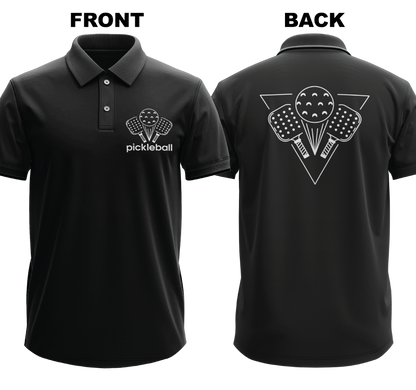 Drifit Polo Shirt: Pickleball League (Front & Back)