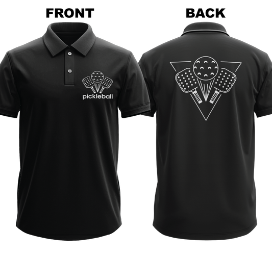 Drifit Polo Shirt: Pickleball League (Front & Back)