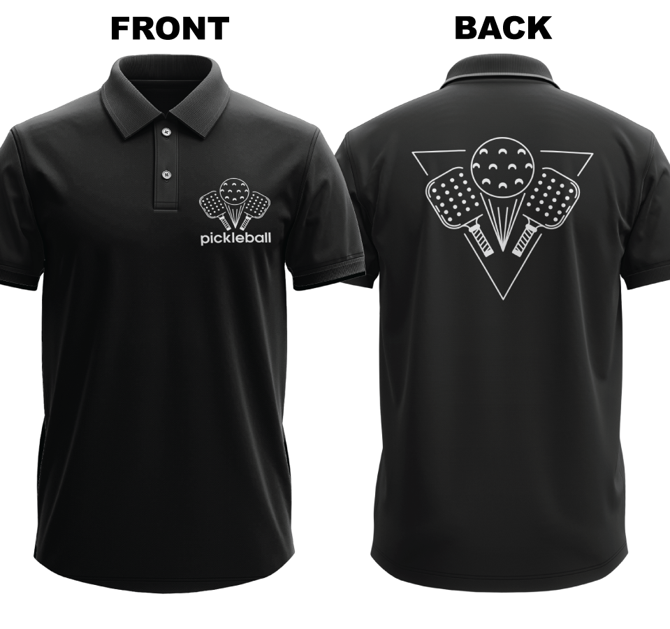 Drifit Polo Shirt: Pickleball League (Front & Back)