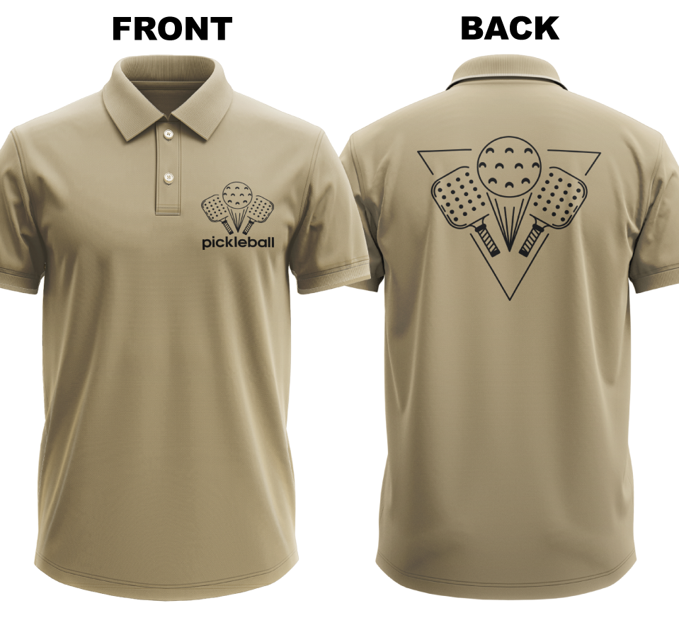 Drifit Polo Shirt: Pickleball League (Front & Back)
