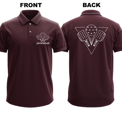 Drifit Polo Shirt: Pickleball League (Front & Back)