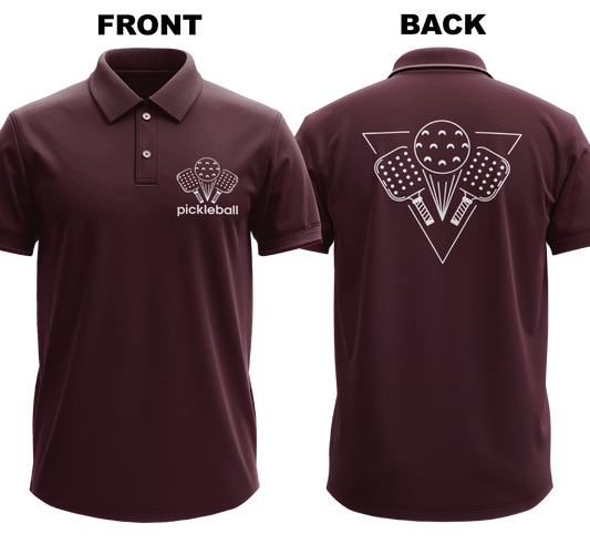 Drifit Polo Shirt: Pickleball League (Front & Back)
