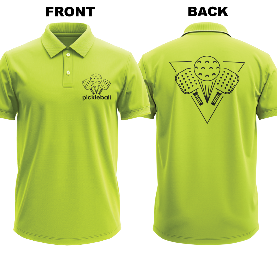 Drifit Polo Shirt: Pickleball League (Front & Back)